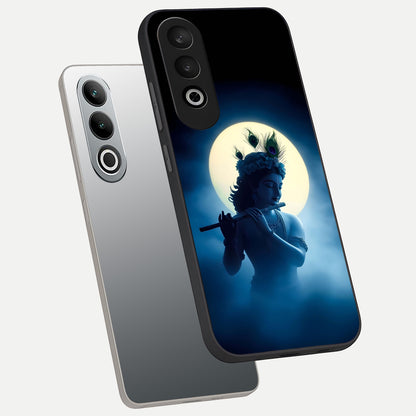  Divine Moon Flute phone case For Oneplus Nord CE4 showing premium glass back cover with detailed artwork