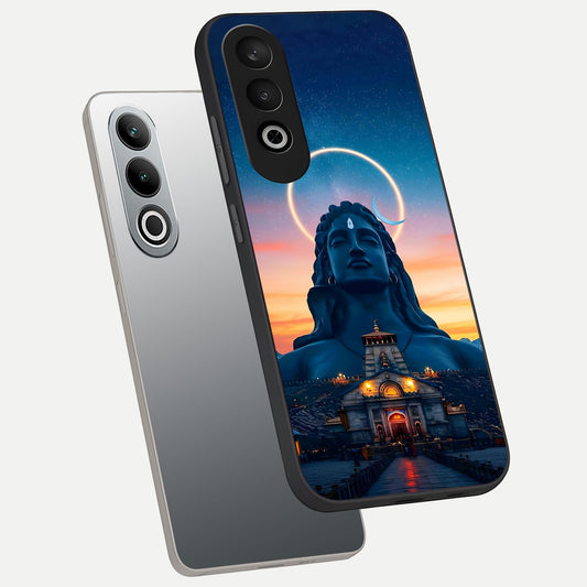  Eternal Shiva Aura phone case For Oneplus Nord CE4 showing premium glass back cover with detailed artwork