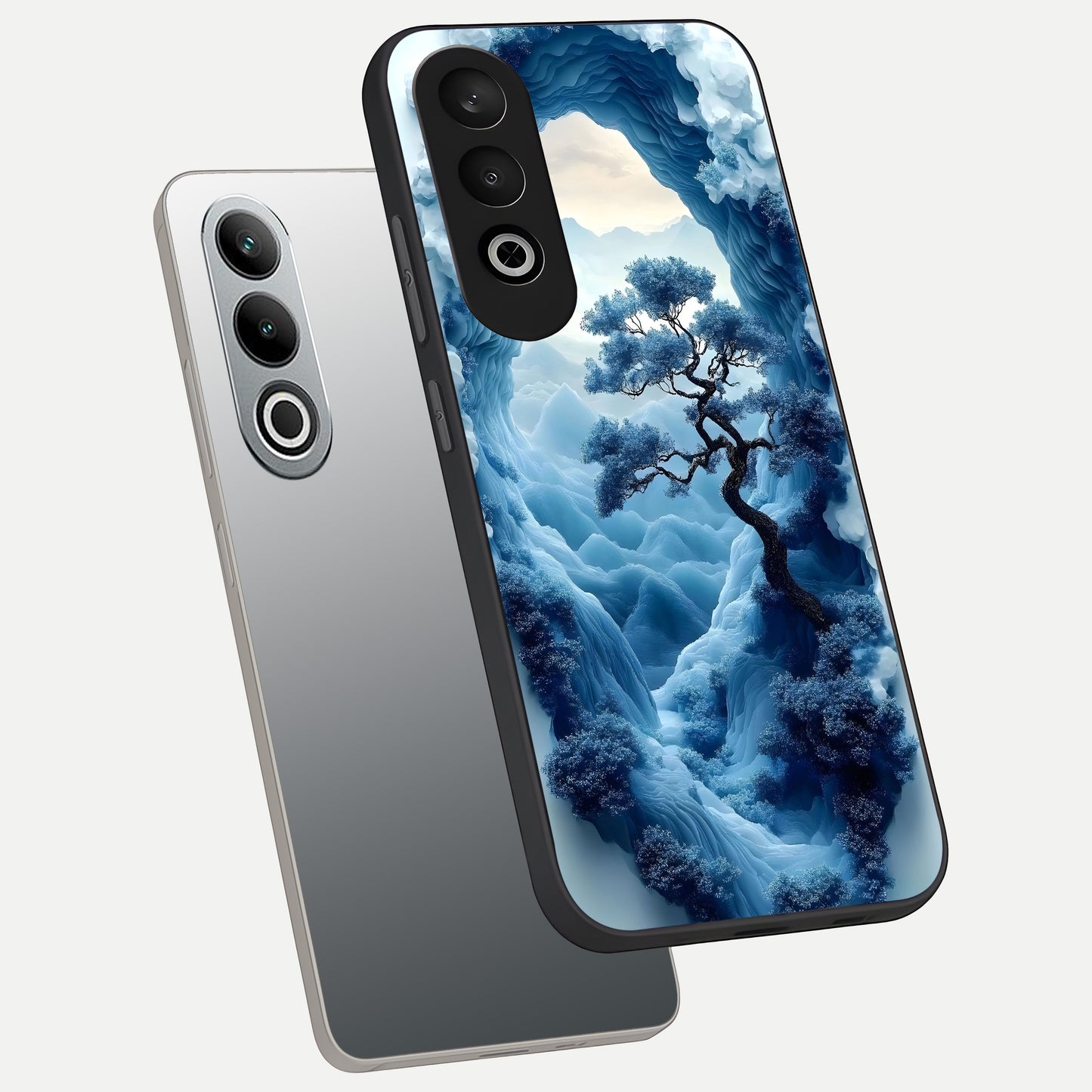  Frozen Serenity Gate phone case For Oneplus Nord CE4 showing premium glass back cover with detailed artwork