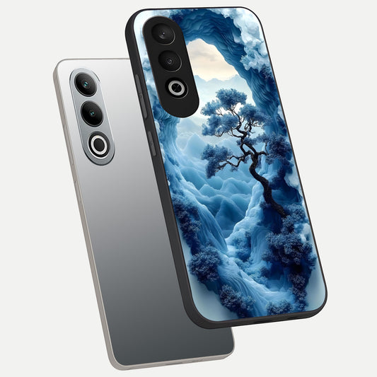  Frozen Serenity Gate phone case For Oneplus Nord CE4 showing premium glass back cover with detailed artwork