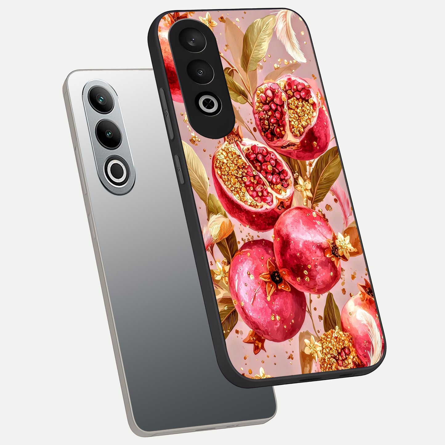  Golden Bloom Glow phone case For Oneplus Nord CE4 showing premium glass back cover with detailed artwork