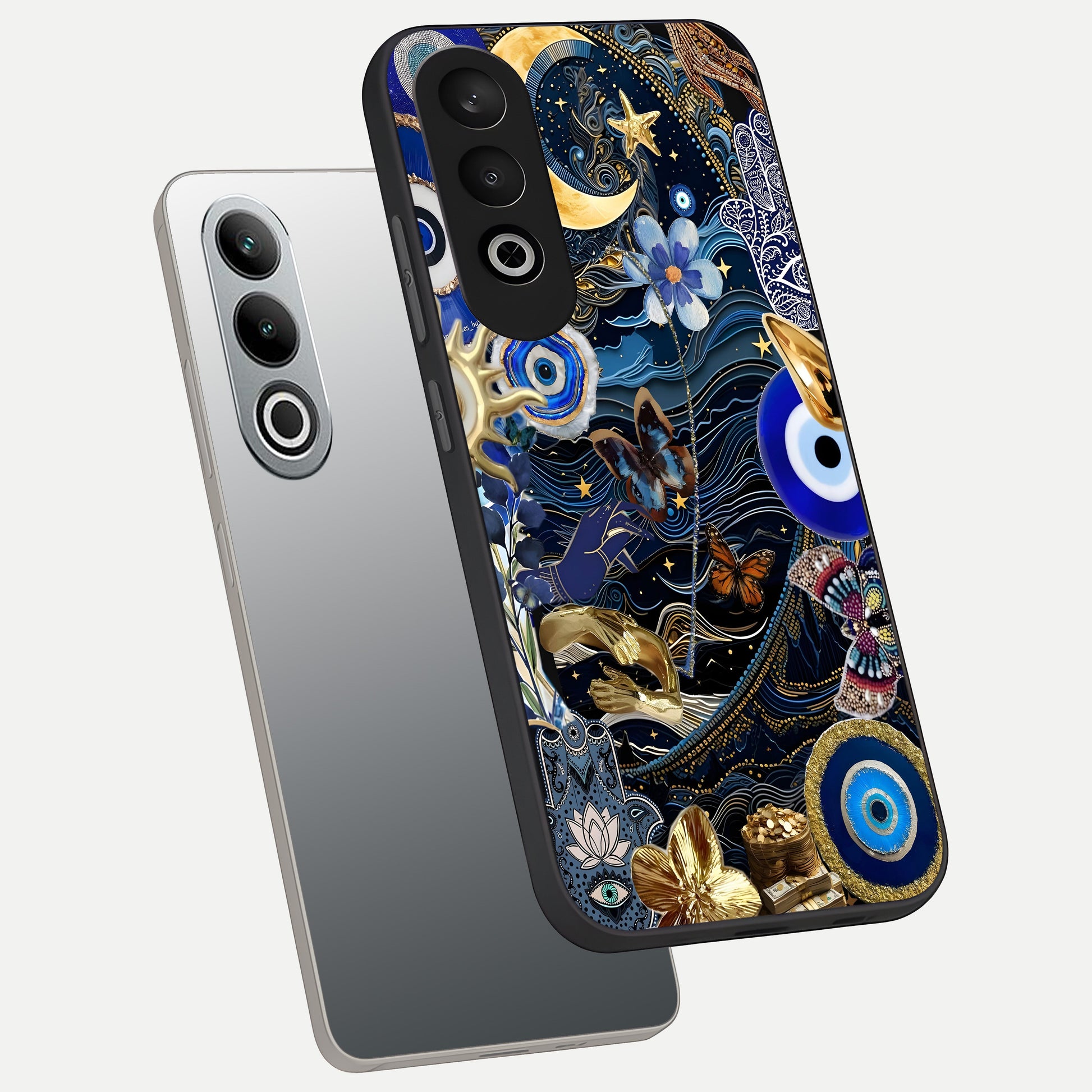  Golden Moon Magic phone case For Oneplus Nord CE4 showing premium glass back cover with detailed artwork