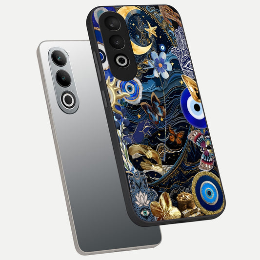  Golden Moon Magic phone case For Oneplus Nord CE4 showing premium glass back cover with detailed artwork