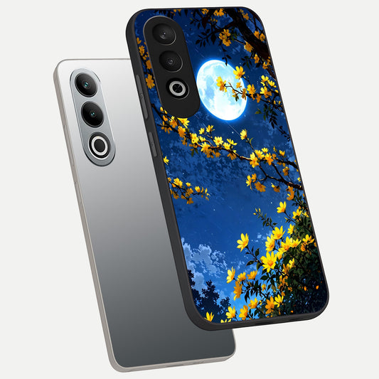  Golden Night Glow phone case For Oneplus Nord CE4 showing premium glass back cover with detailed artwork