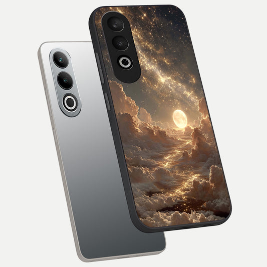  Golden Sky Dream phone case For Oneplus Nord CE4 showing premium glass back cover with detailed artwork