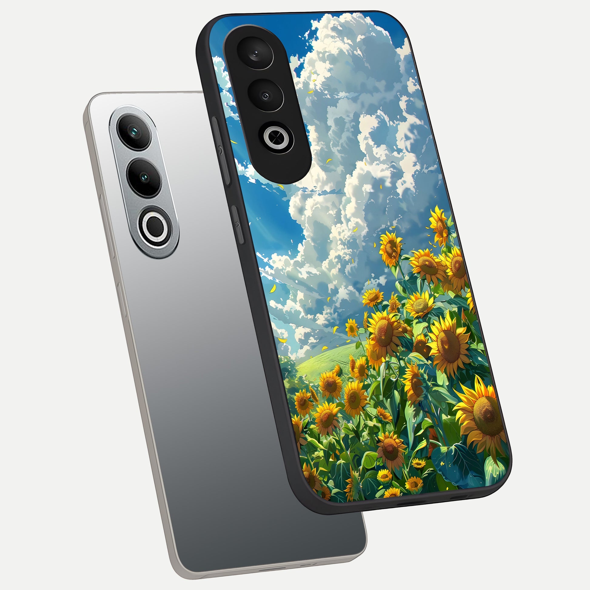  Golden Sun Glory phone case For Oneplus Nord CE4 showing premium glass back cover with detailed artwork