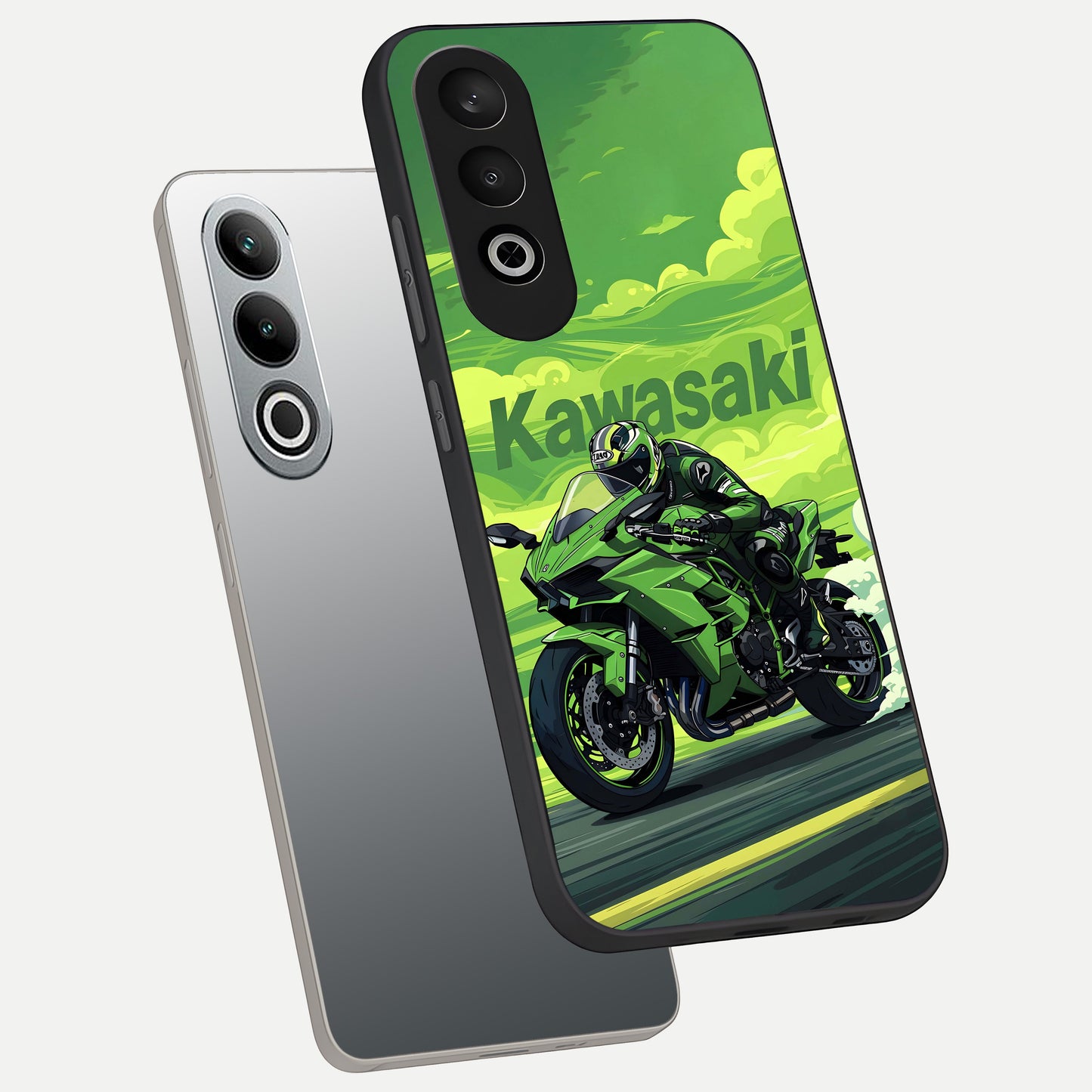  Greenery Sky phone case For Oneplus Nord CE4 showing premium glass back cover with detailed artwork