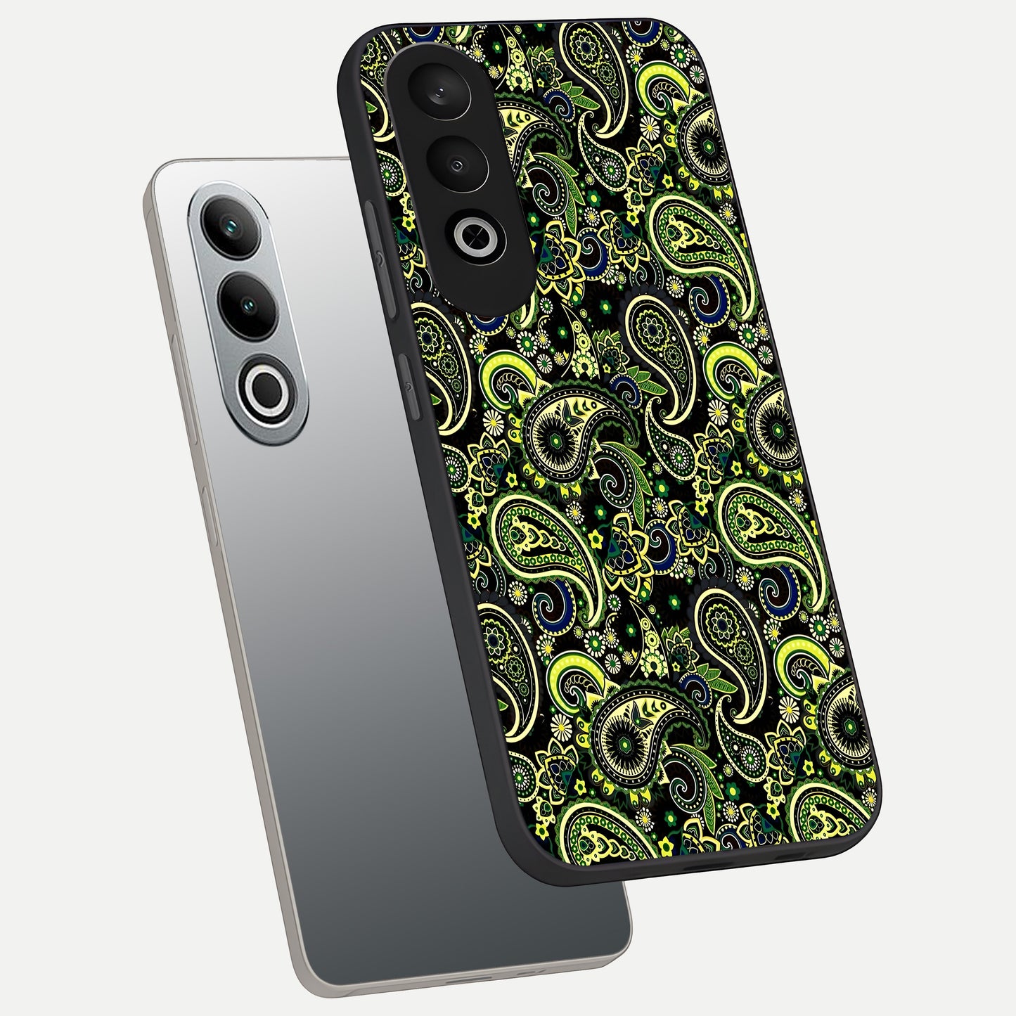  Green Lemon phone case For Oneplus Nord CE4 showing premium glass back cover with detailed artwork