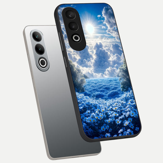  Heavenly Daisy Horizon phone case For Oneplus Nord CE4 showing premium glass back cover with detailed artwork
