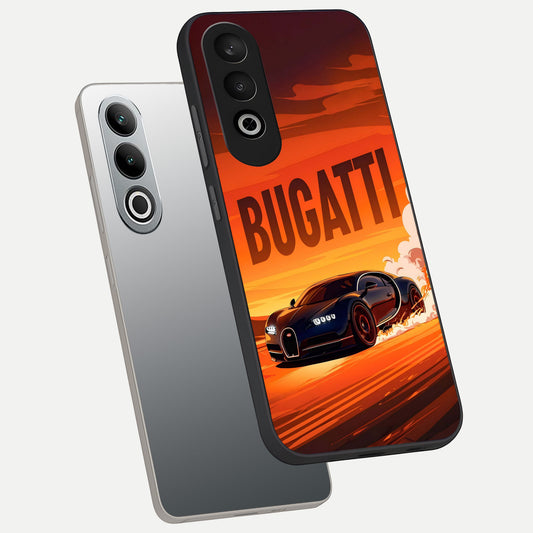  Inferno Bugatti Storm phone case For Oneplus Nord CE4 showing premium glass back cover with detailed artwork