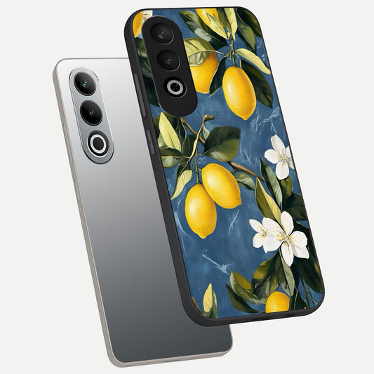  Lemon Dream Garden phone case For Oneplus Nord CE4 showing premium glass back cover with detailed artwork