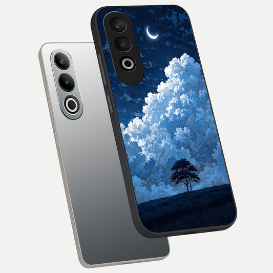  Midnight Sky Serenity phone case For Oneplus Nord CE4 showing premium glass back cover with detailed artwork