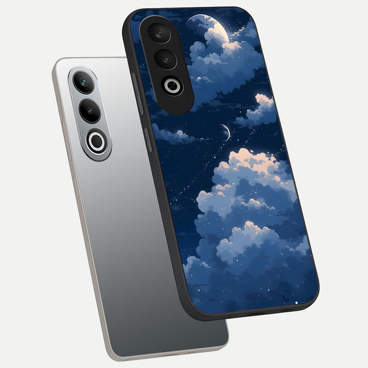  Moon Dream Haze phone case For Oneplus Nord CE4 showing premium glass back cover with detailed artwork