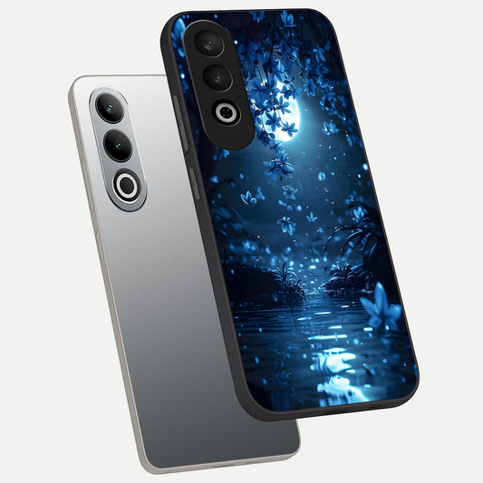  Moonlight Petal Dream phone case For Oneplus Nord CE4 showing premium glass back cover with detailed artwork