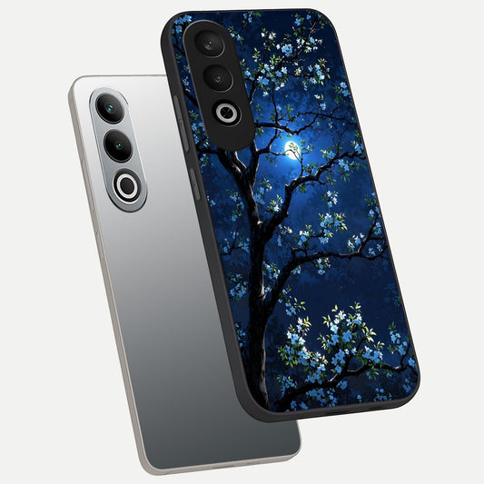  Mystic Floral Night phone case For Oneplus Nord CE4 showing premium glass back cover with detailed artwork