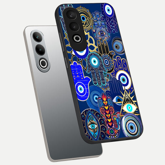  Mystic Palm Guard phone case For Oneplus Nord CE4 showing premium glass back cover with detailed artwork