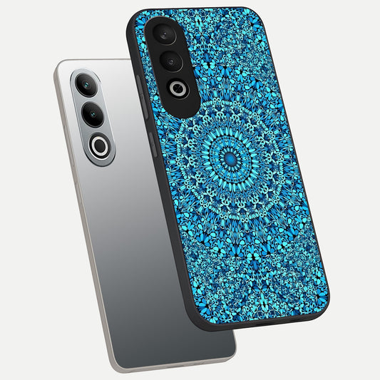  Ocean Bloom Mandala phone case For Oneplus Nord CE4 showing premium glass back cover with detailed artwork