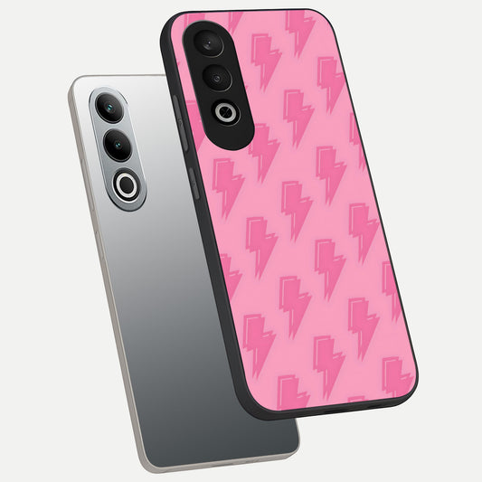  Pink Moo Magic phone case For Oneplus Nord CE4 showing premium glass back cover with detailed artwork