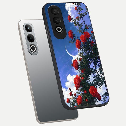  Rose Drift Flowers phone case For Oneplus Nord CE4 showing premium glass back cover with detailed artwork