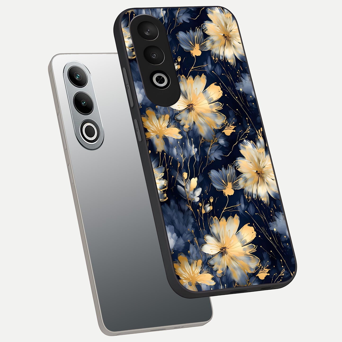  Royal Petal Dream phone case For Oneplus Nord CE4 showing premium glass back cover with detailed artwork