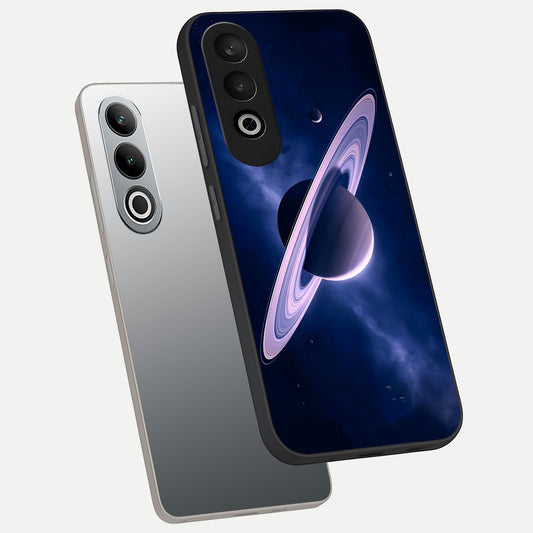  Saturn Ring Mystique phone case For Oneplus Nord CE4 showing premium glass back cover with detailed artwork