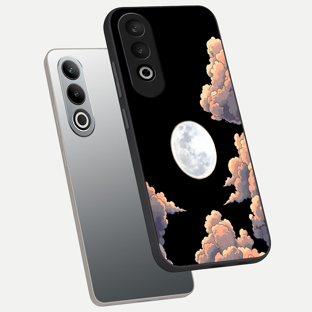  Shade Cloud Moon phone case For Oneplus Nord CE4 showing premium glass back cover with detailed artwork