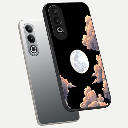  Shade Cloud Moon phone case For Oneplus Nord CE4 showing premium glass back cover with detailed artwork