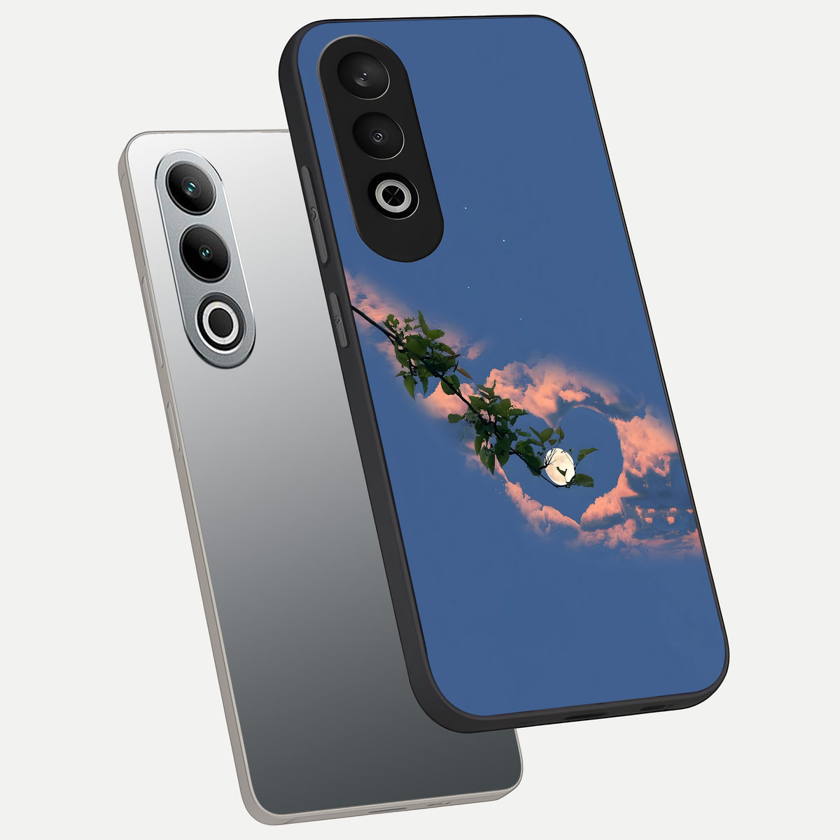 Sky Under Tree phone case For Oneplus Nord CE4 showing premium glass back cover with detailed artwork