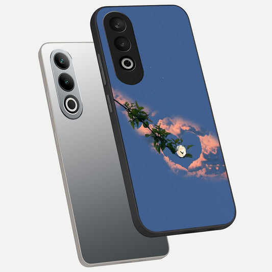  Sky Under Tree phone case For Oneplus Nord CE4 showing premium glass back cover with detailed artwork