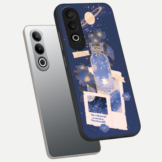  Starlit Cosmic Jar phone case For Oneplus Nord CE4 showing premium glass back cover with detailed artwork