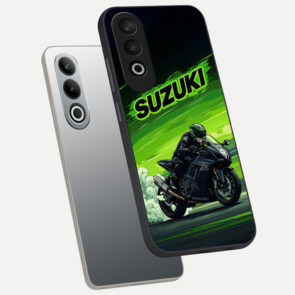  Suzuki Speed Beast phone case For Oneplus Nord CE4 showing premium glass back cover with detailed artwork
