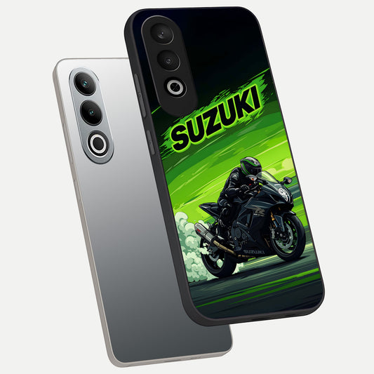  Suzuki Speed Beast phone case For Oneplus Nord CE4 showing premium glass back cover with detailed artwork