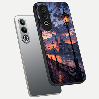  Twilight River Lights phone case For Oneplus Nord CE4 showing premium glass back cover with detailed artwork