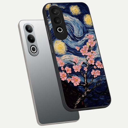  Van Gogh Scenery phone case For Oneplus Nord CE4 showing premium glass back cover with detailed artwork