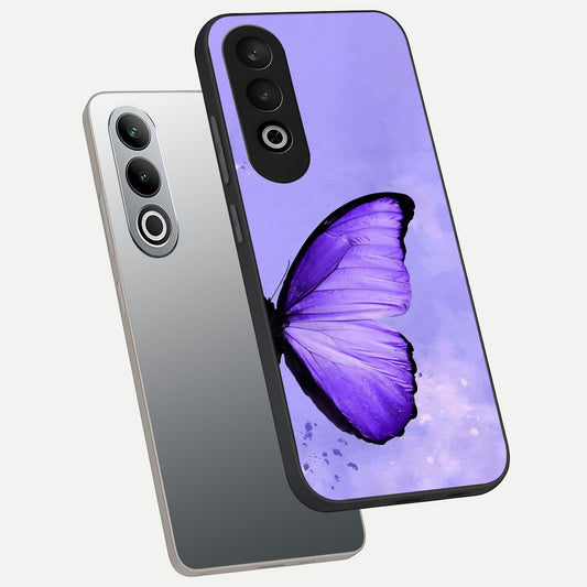  Violet Dream Wing phone case For Oneplus Nord CE4 showing premium glass back cover with detailed artwork