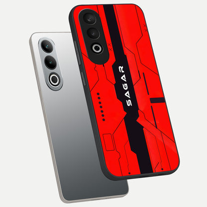  Voltage Rise CYBERPUNK Custom Name phone case For Oneplus Nord CE4 showing premium custom name glass back cover