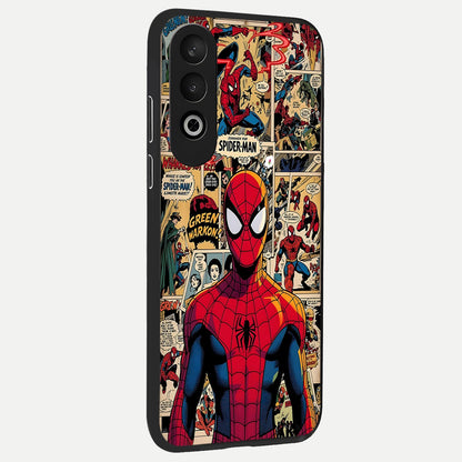  Aesthetic Spider back cover For Oneplus Nord CE4 slim fit glass case with vibrant aesthetic design
