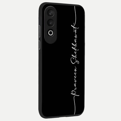  Black Tune Custom Name back cover For Oneplus Nord CE4 slim fit glass case with vibrant aesthetic design