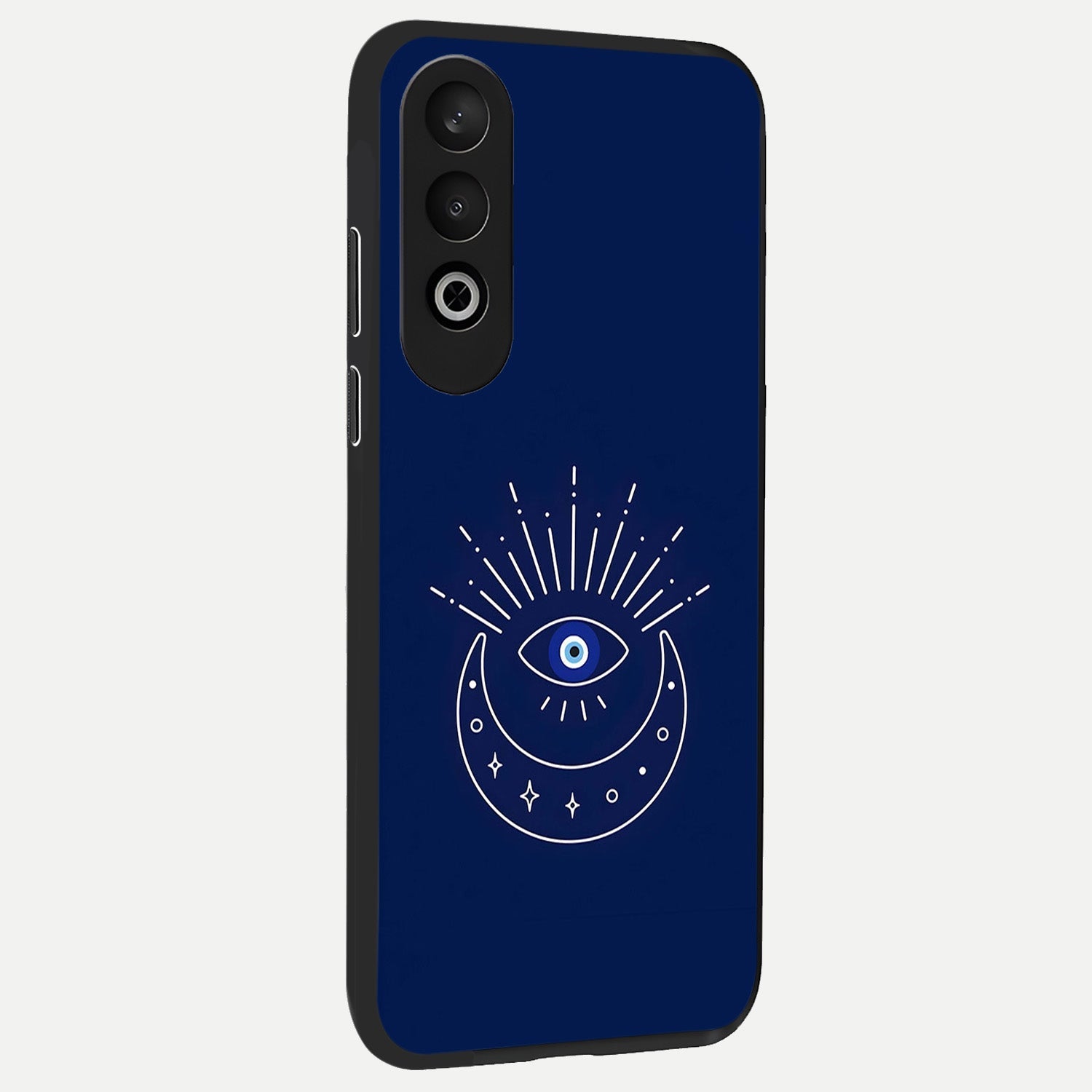  Blue Evil Eye back cover For Oneplus Nord CE4 slim fit glass case with vibrant aesthetic design