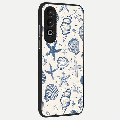  Blue Ocean Outline back cover For Oneplus Nord CE4 slim fit glass case with vibrant aesthetic design