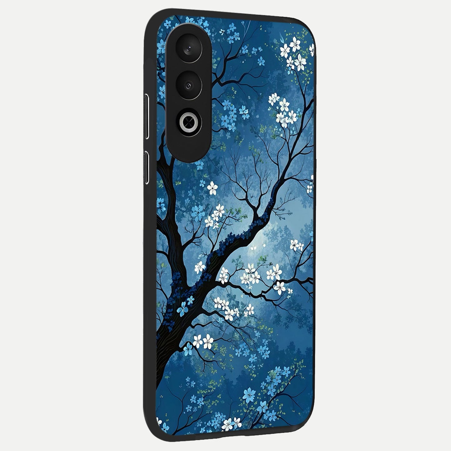  Blue Tree Serenity back cover For Oneplus Nord CE4 slim fit glass case with vibrant aesthetic design