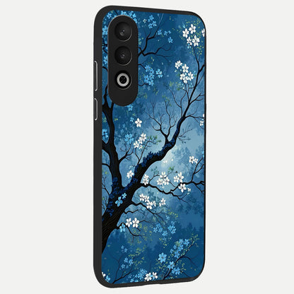  Blue Tree Serenity back cover For Oneplus Nord CE4 slim fit glass case with vibrant aesthetic design
