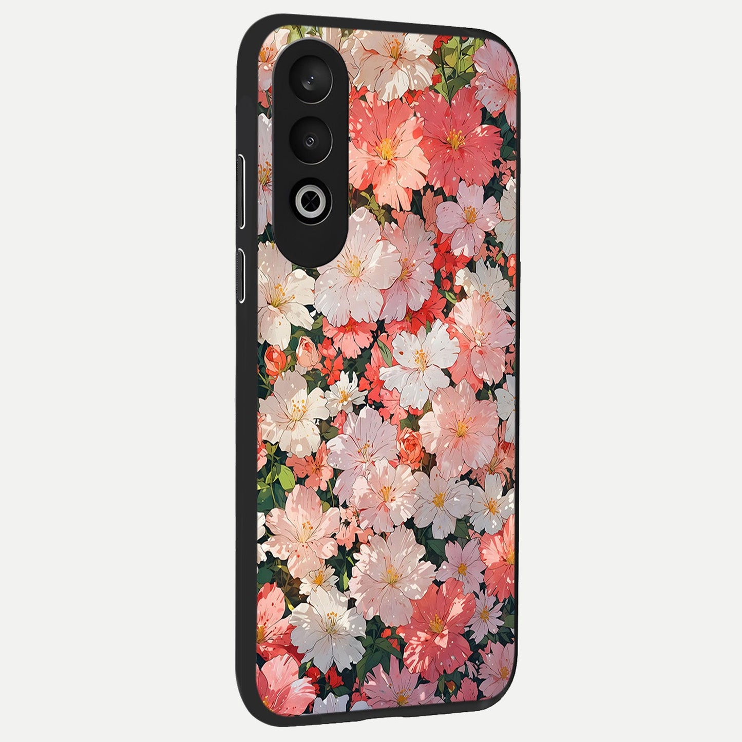  Blush Bloom Field back cover For Oneplus Nord CE4 slim fit glass case with vibrant aesthetic design