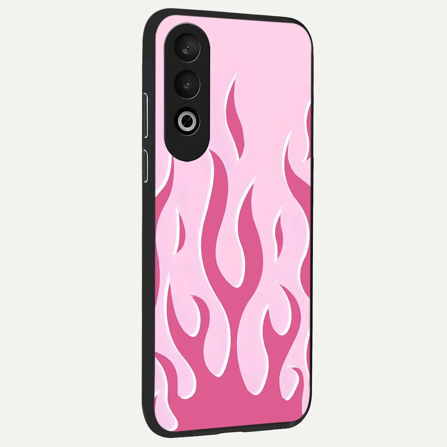  Blush Flame Energy back cover For Oneplus Nord CE4 slim fit glass case with vibrant aesthetic design