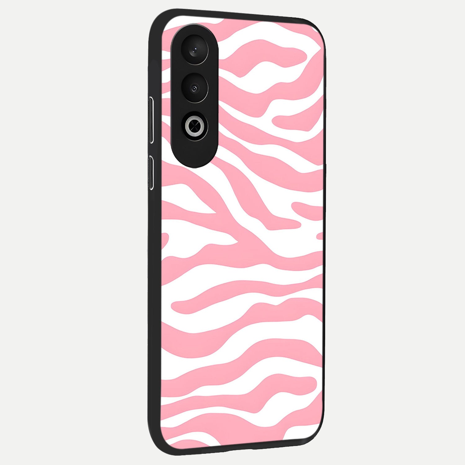  Blush Zebra Flow back cover For Oneplus Nord CE4 slim fit glass case with vibrant aesthetic design