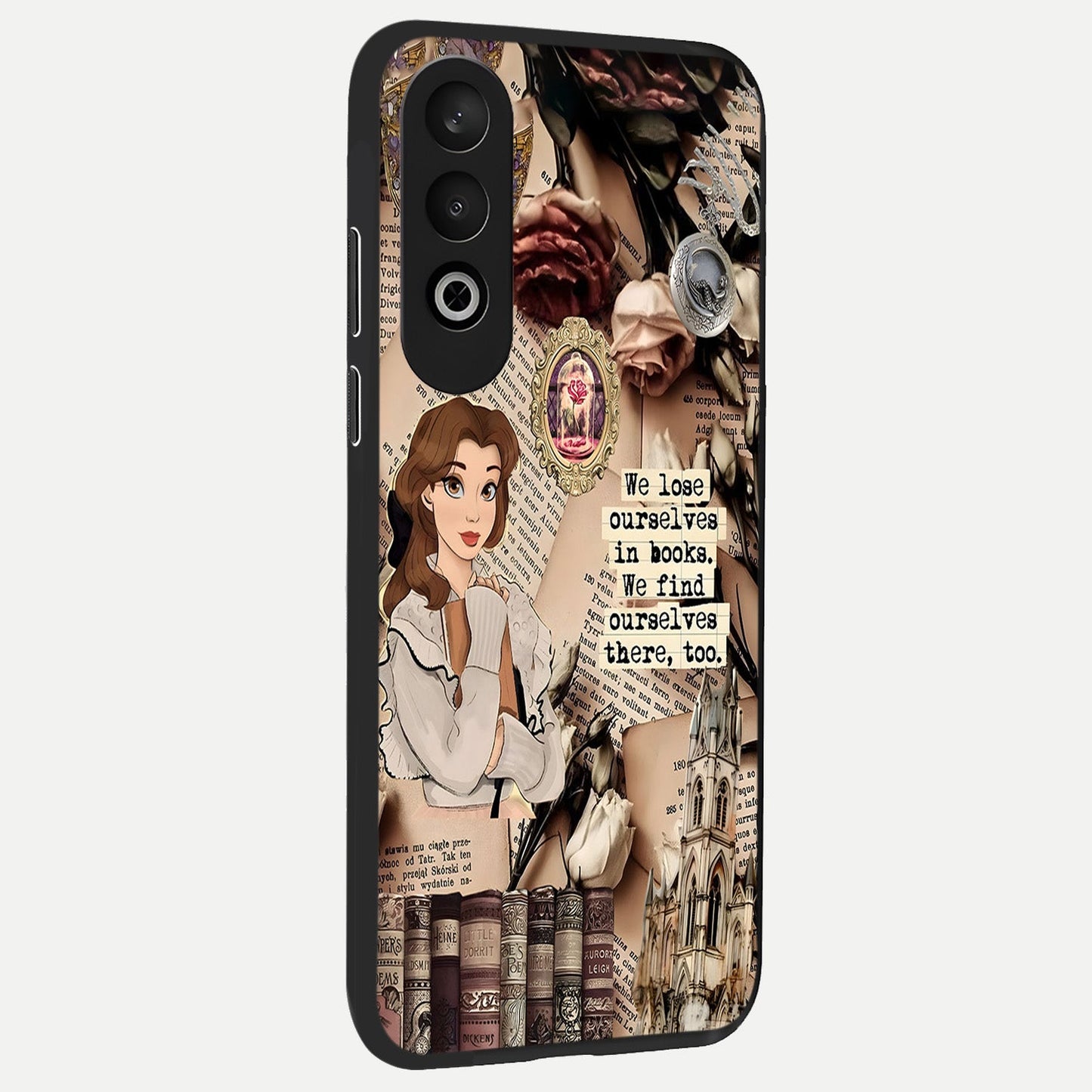  Bookish Dream World back cover For Oneplus Nord CE4 slim fit glass case with vibrant aesthetic design