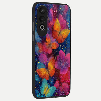  Butterfly Dream Mist back cover For Oneplus Nord CE4 slim fit glass case with vibrant aesthetic design