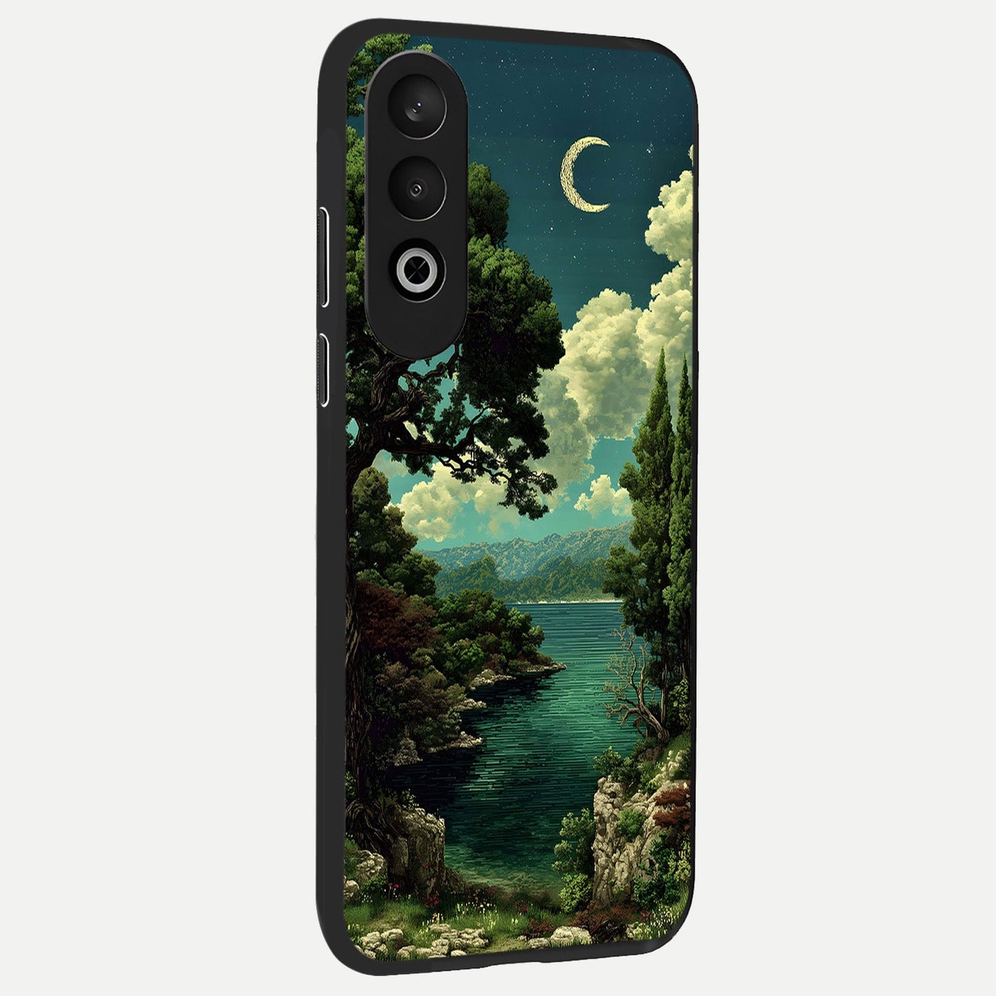  Celestial Lake Peace back cover For Oneplus Nord CE4 slim fit glass case with vibrant aesthetic design