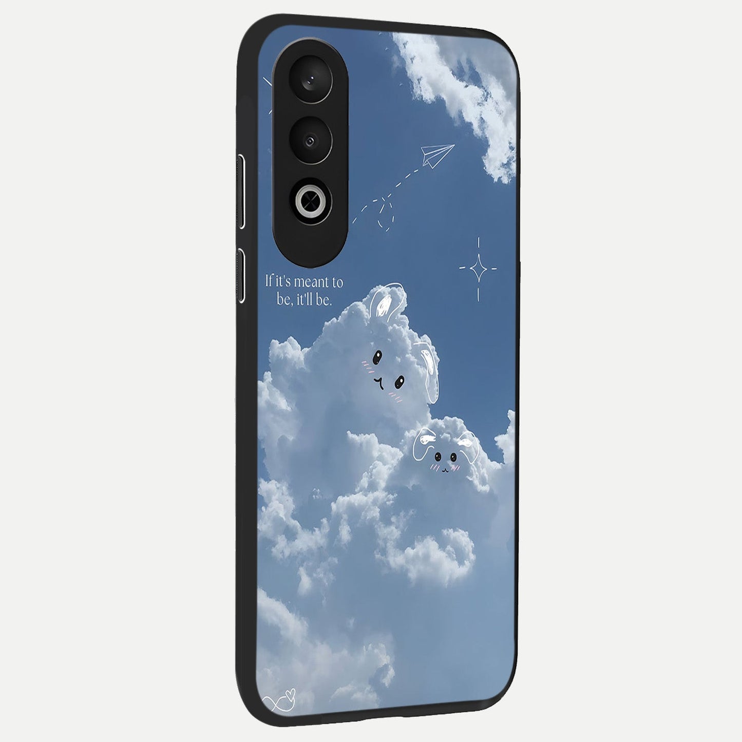  Cloud Bunny Dreams back cover For Oneplus Nord CE4 slim fit glass case with vibrant aesthetic design