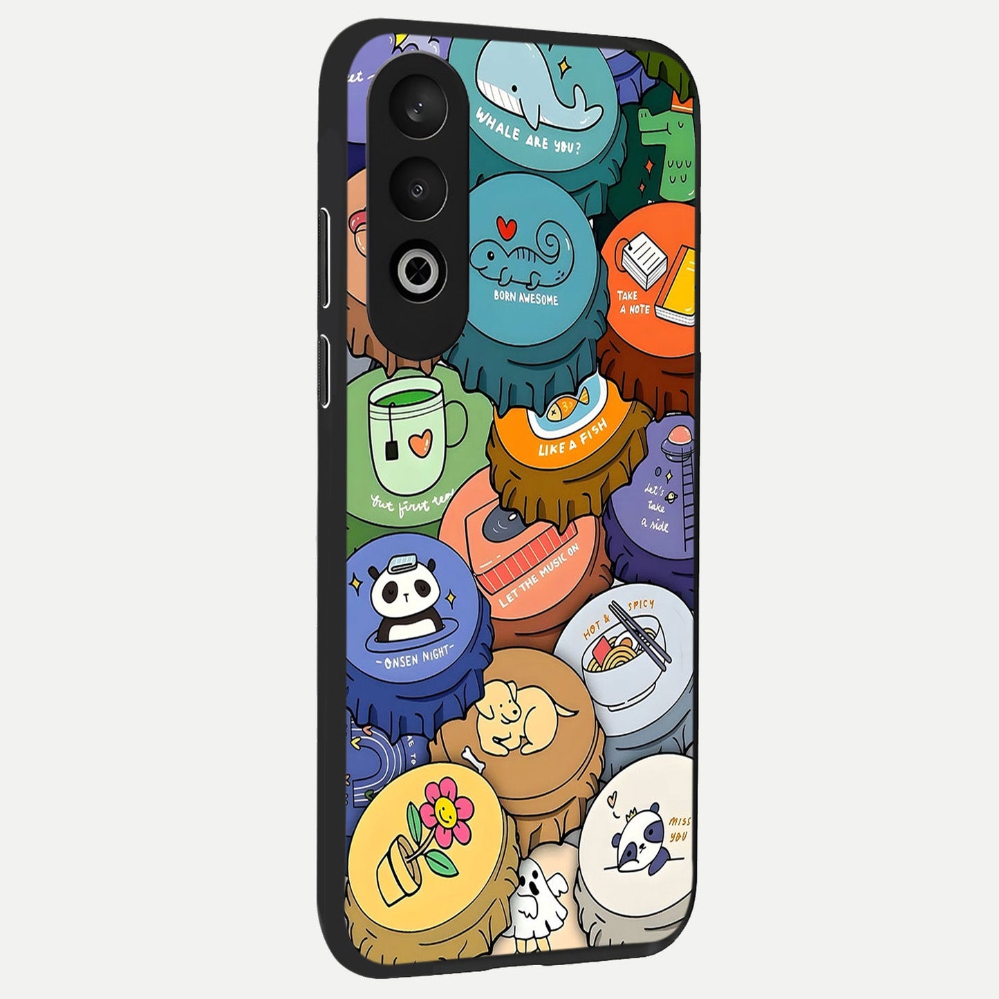  Coins Patterns back cover For Oneplus Nord CE4 slim fit glass case with vibrant aesthetic design